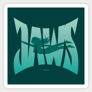 Jaws Logo Swimmer Silhouette Magnet